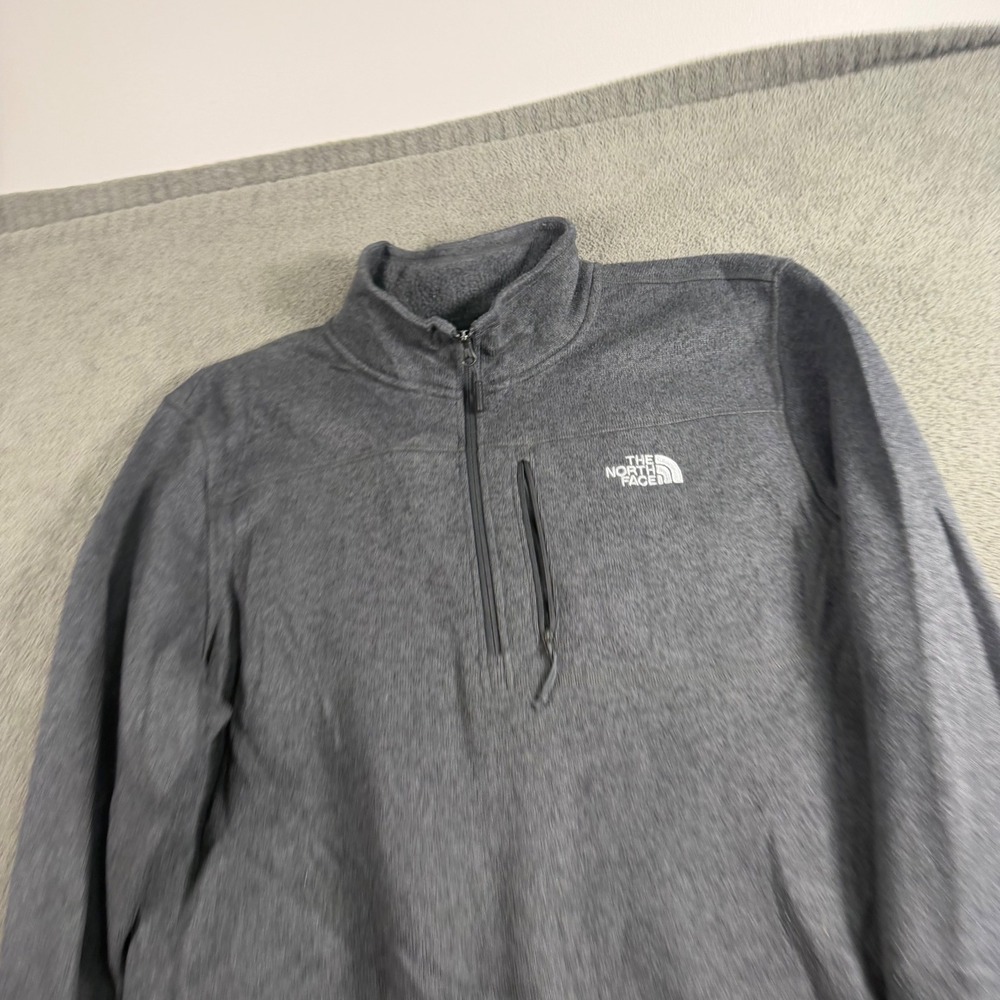 The North Face Mens XXL Charcoal Gray Fleece 1/4 Zip Pullover Jacket 9059
